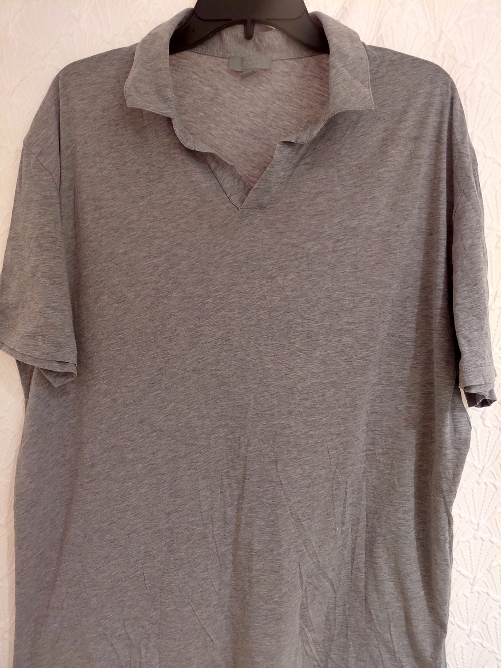 COS Lightweight Men's Heather Gray Polo Tee